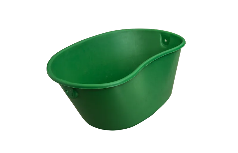 Panier de récolte K3 vu de côté, échancrure ventrale ergonomique