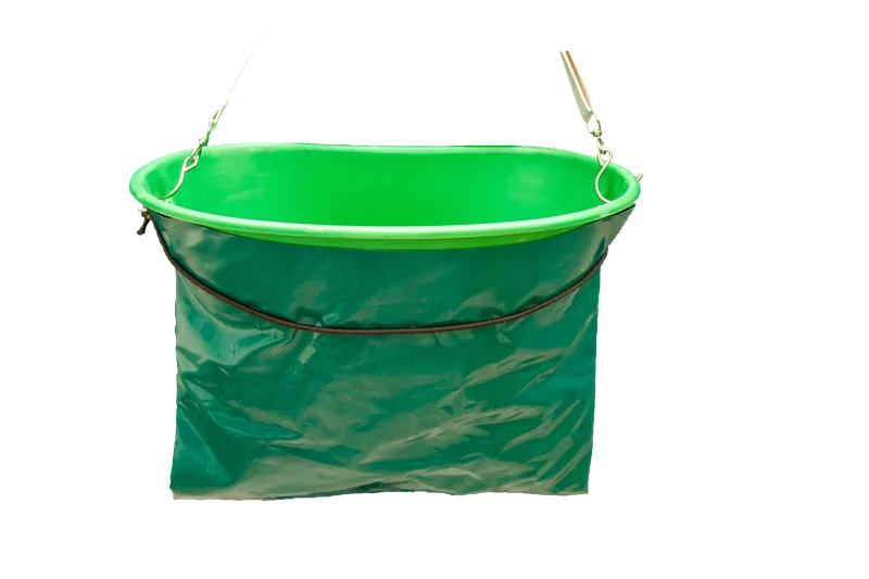 Panier de récolte K4 15 litres vu de face, manche resserrée au plus court